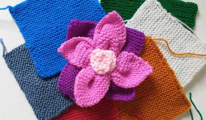 knitted-flower 