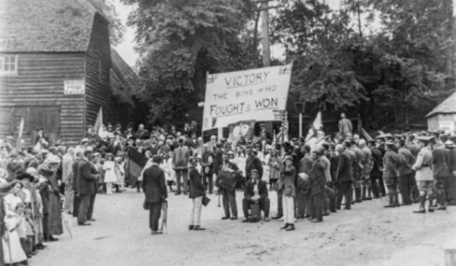 World war one group on high street 